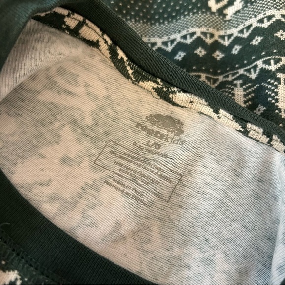 ❤️ Roots kids Green Patterned pyjama thermal top L - Picture 4 of 11